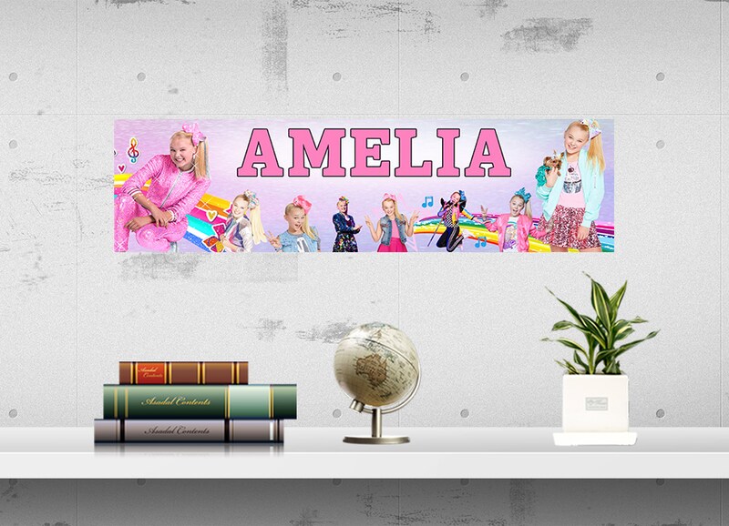 Jojo Siwa - Personalized Poster with Your Name, Birthday Banner, Custom Wall Décor, Wall Art